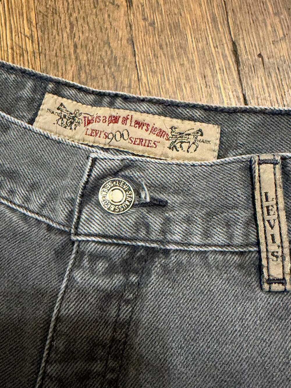 Vintage 1991 Levi's 900 Series Jeans Size 14 Grey 100% Cotton High Rise